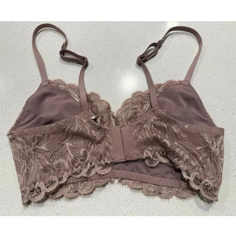 Yitty Smoothing Lace Plunge‎ Bralette Tan XS